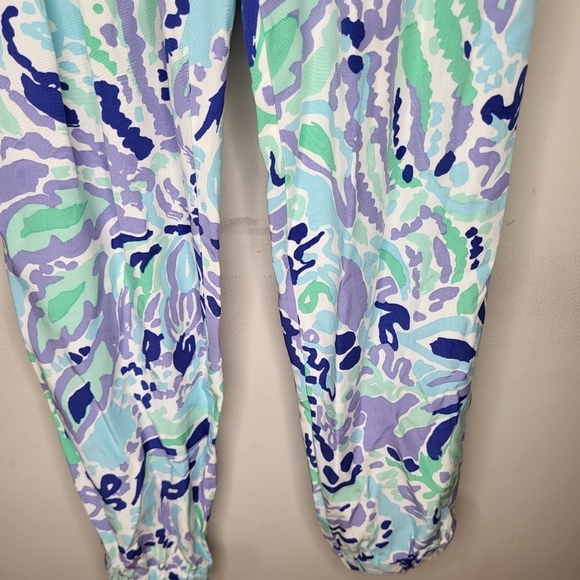Lilly Pulitzer Blue and Green EMIKO  Strapless Jumpsuit Size Small - Picture 6 of 9